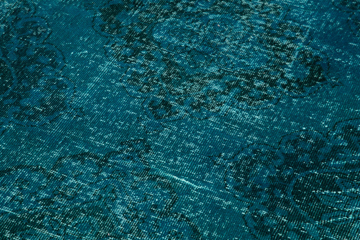 5x13 Turquoise Turkish Over Dyed Runner Rug - 28736