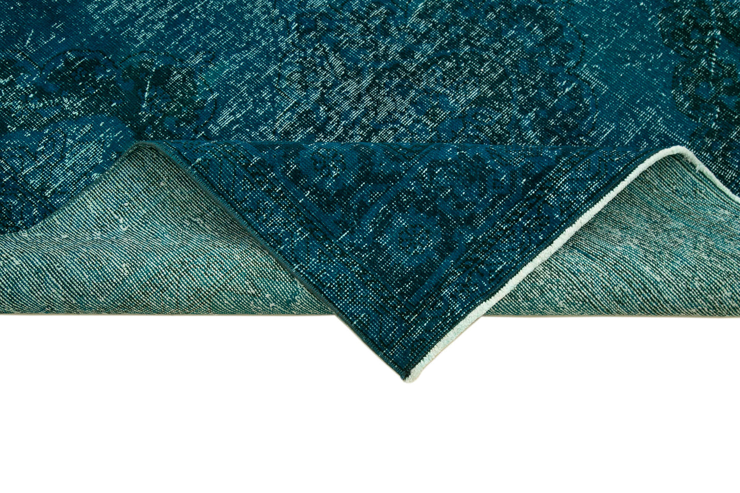 5x13 Turquoise Turkish Over Dyed Runner Rug - 28736