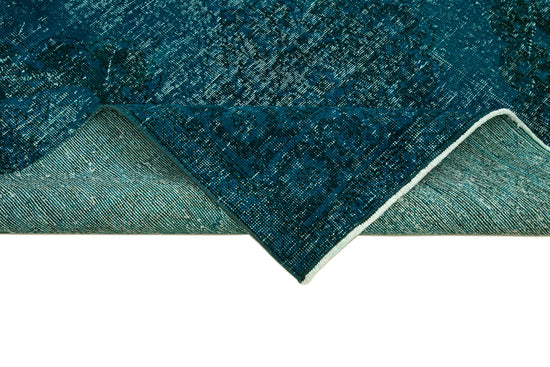 5x13 Turquoise Turkish Over Dyed Runner Rug - 28736