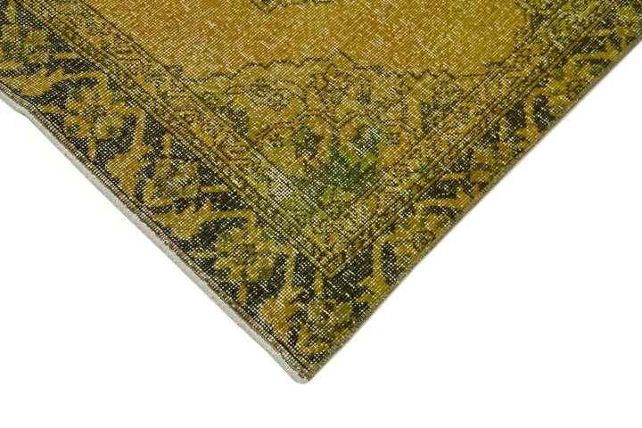 4x13 Yellow Turkish Over Dyed Runner Rug - 28737