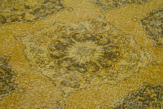 4x13 Yellow Turkish Over Dyed Runner Rug - 28737