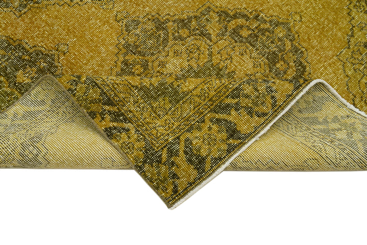 4x13 Yellow Turkish Over Dyed Runner Rug - 28737
