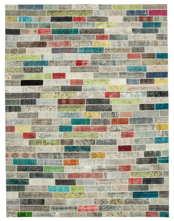 10x13  Multicolor Patchwork Rug - 28743