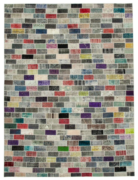 10x13 Multicolor Patchwork Rug - 28756