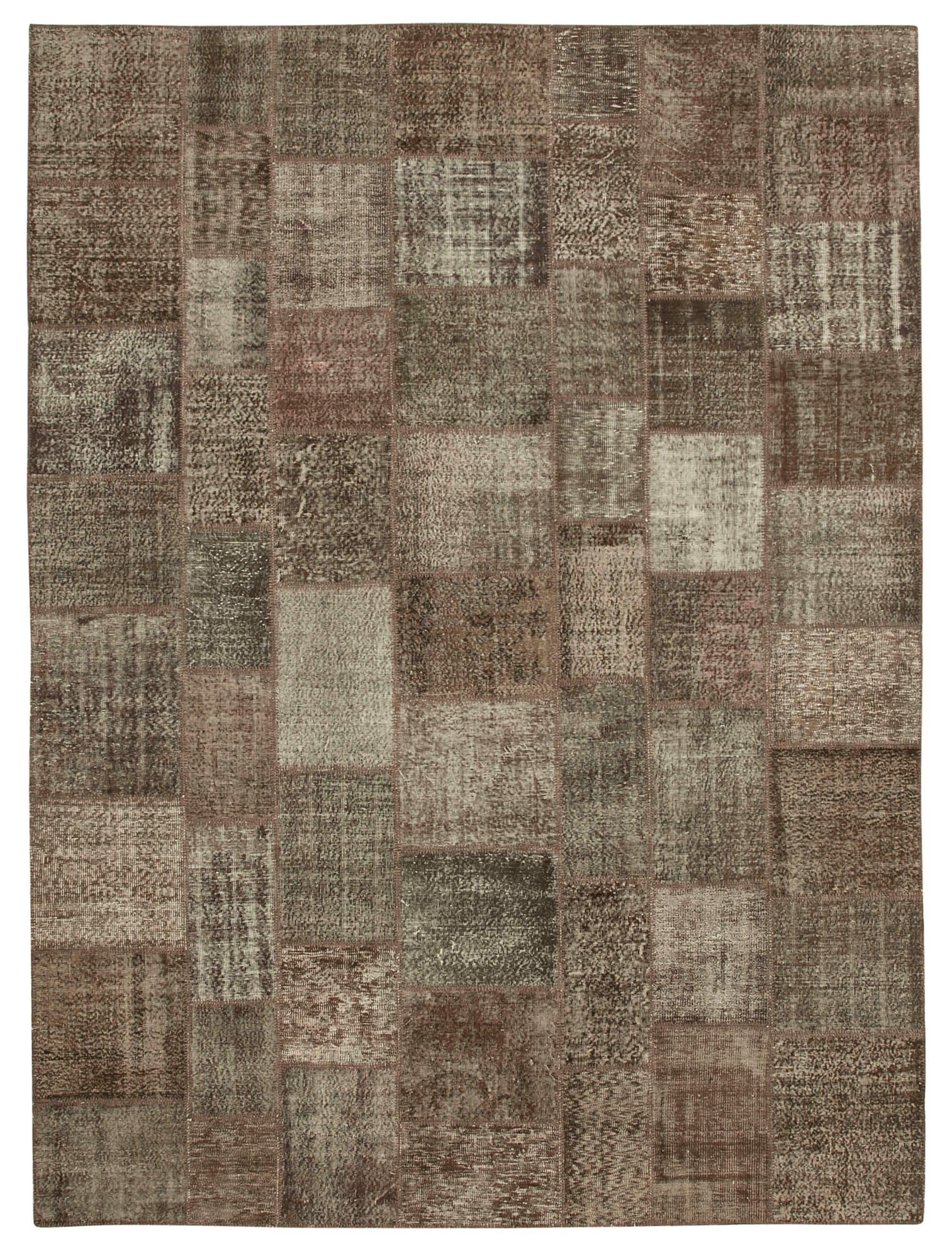 10x13 Brown Patchwork Rug - 28765
