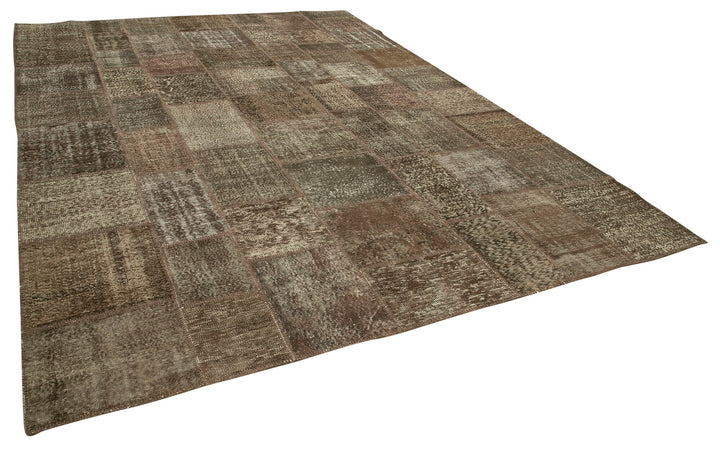 10x13 Brown Patchwork Rug - 28765