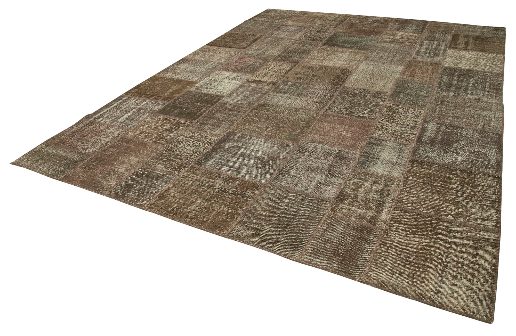 10x13 Brown Patchwork Rug - 28765