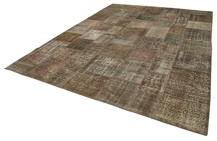 10x13 Brown Patchwork Rug - 28765
