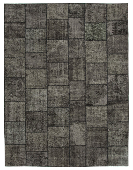 10x13 Black Patchwork Rug - 28786