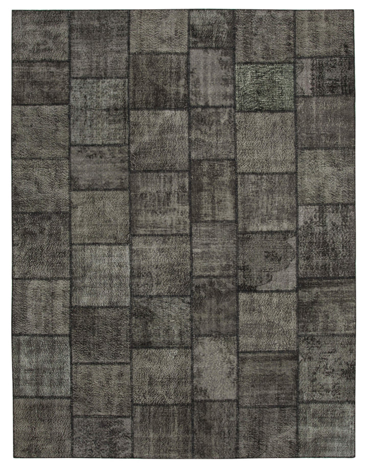10x13 Black Patchwork Rug - 28786