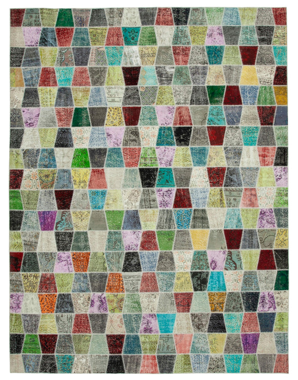 10x13 Multicolor Patchwork Rug - 28826