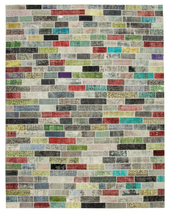 10x13 Multicolor Patchwork Rug - 28828