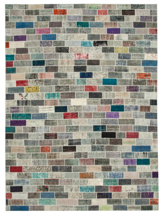 10x13 Multicolor Patchwork Rug - 28830