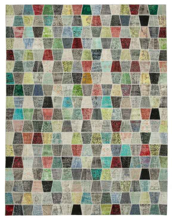 10x13 Multicolor Patchwork Rug - 28839