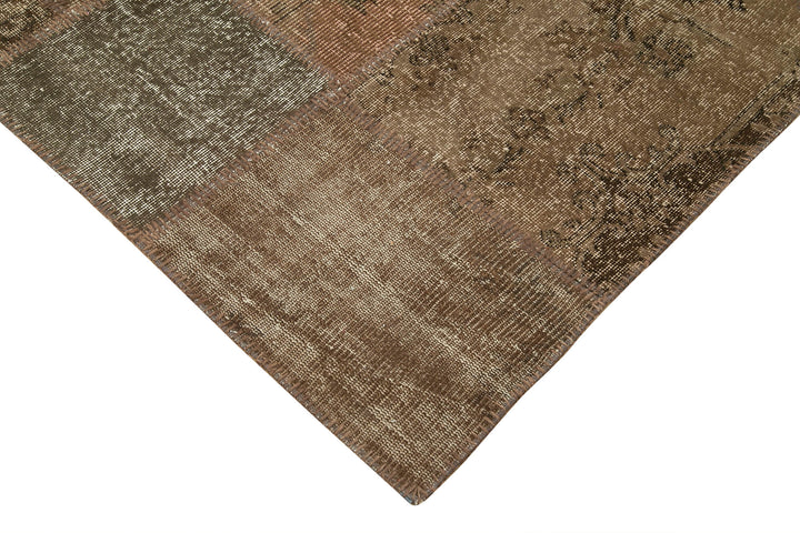 8x11 Brown Patchwork Rug- 28858
