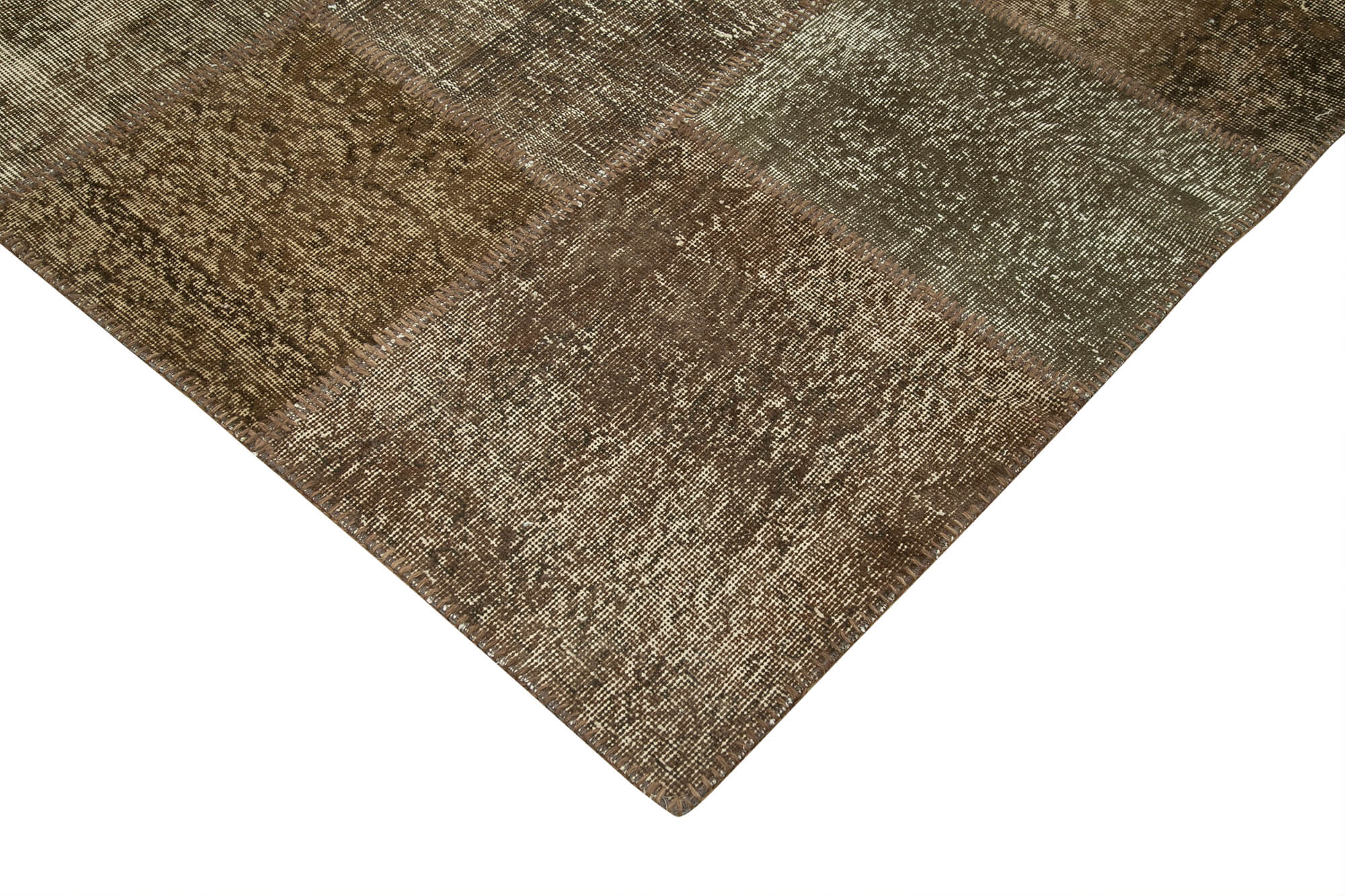 8x11 Brown Patchwork Rug- 28859