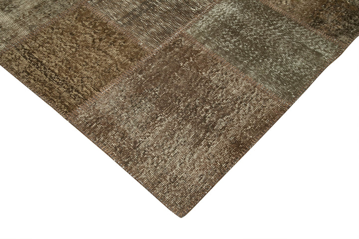 8x11 Brown Patchwork Rug- 28859
