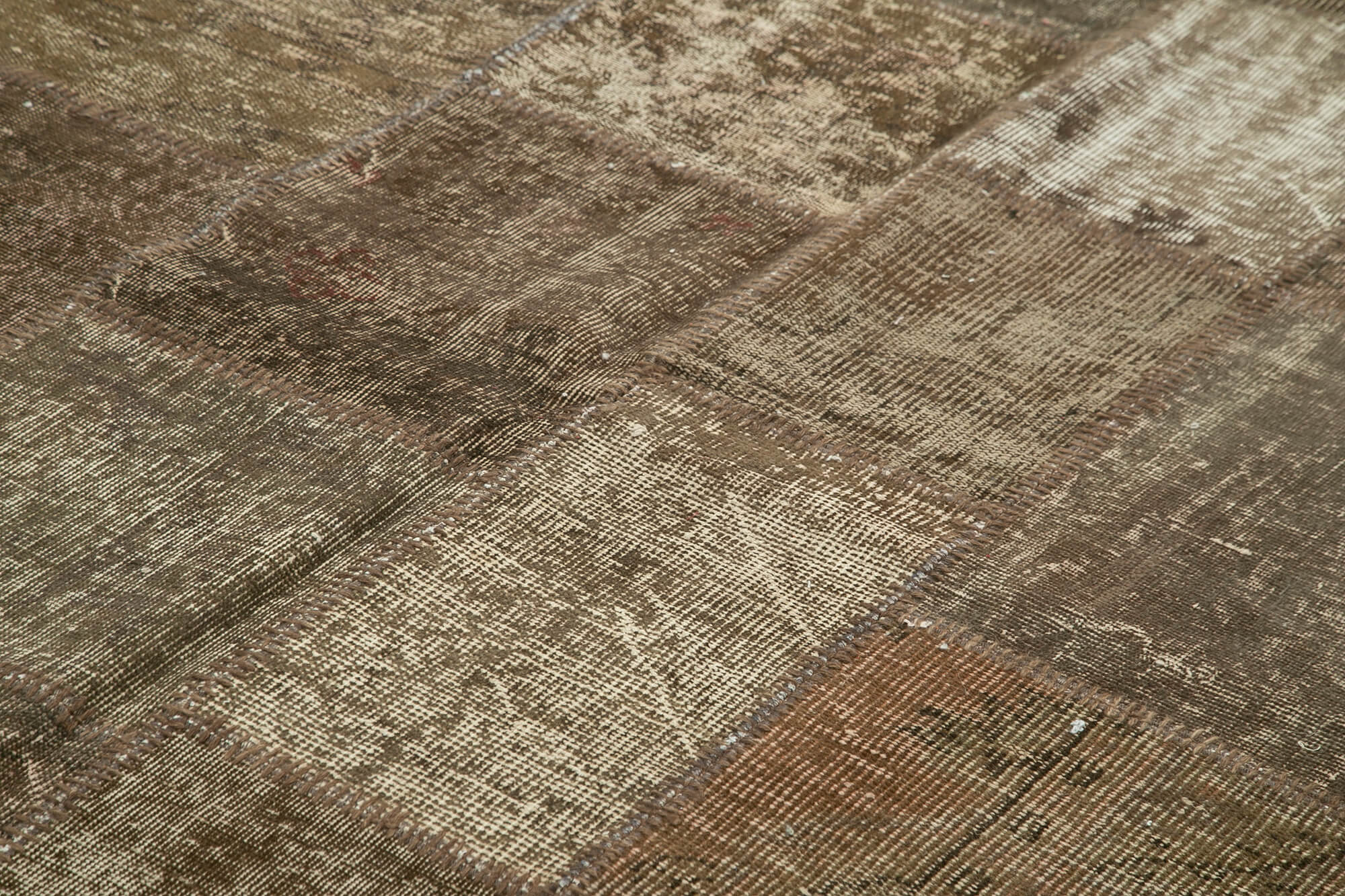 8x11 Brown Patchwork Rug- 28859