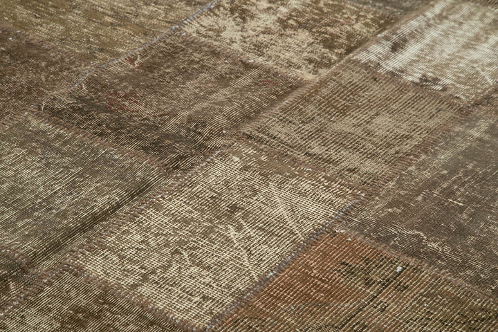 8x11 Brown Patchwork Rug- 28859
