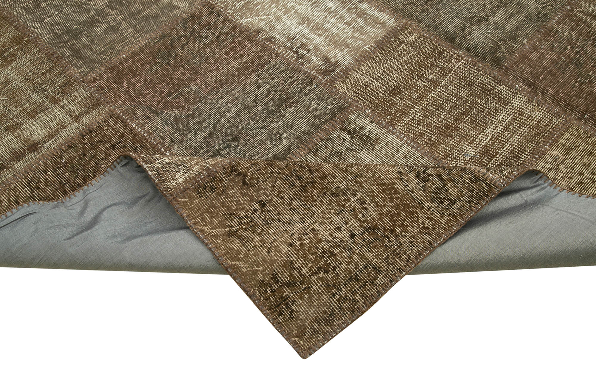 8x11 Brown Patchwork Rug- 28859