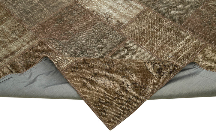 8x11 Brown Patchwork Rug- 28859