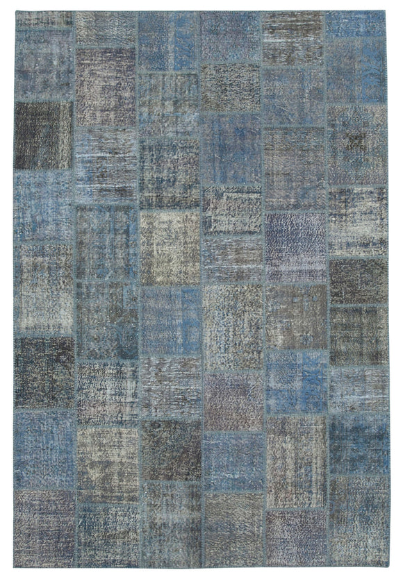 8x12 Blue Patchwork Rug- 28863