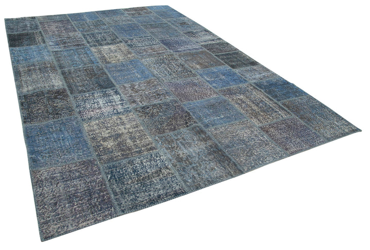 8x12 Blue Patchwork Rug- 28863