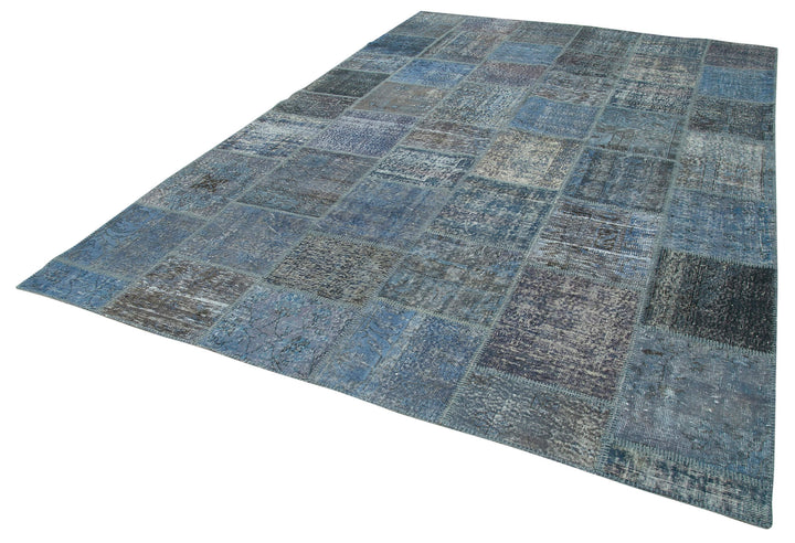 8x12 Blue Patchwork Rug- 28863