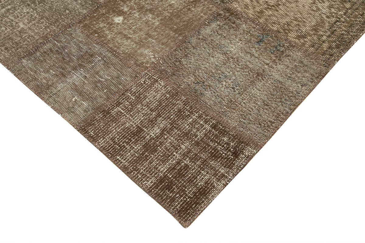 8x11 Brown Patchwork Rug- 28866