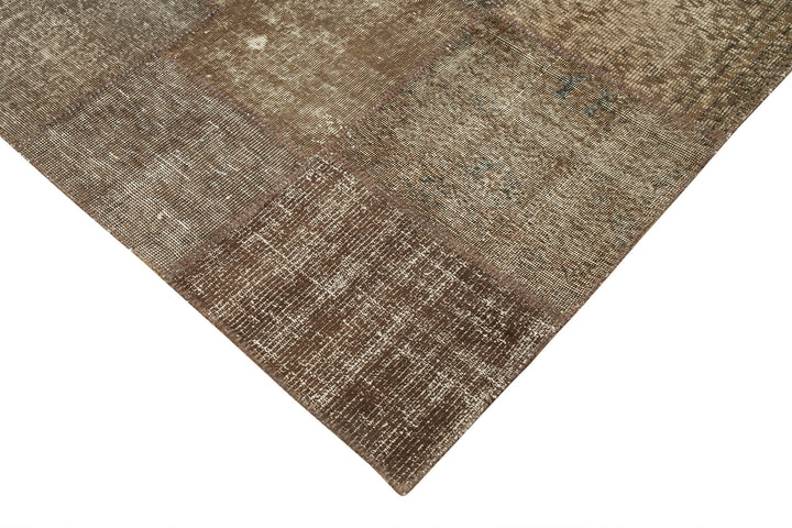 8x11 Brown Patchwork Rug- 28866