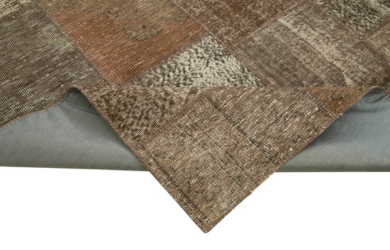 8x11 Brown Patchwork Rug- 28866