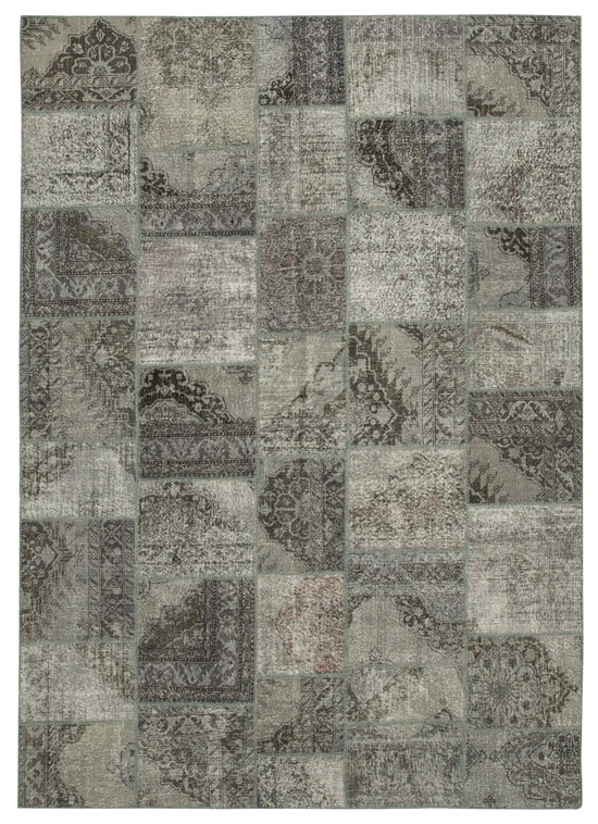 8x12 Grey Patchwork Rug- 28876