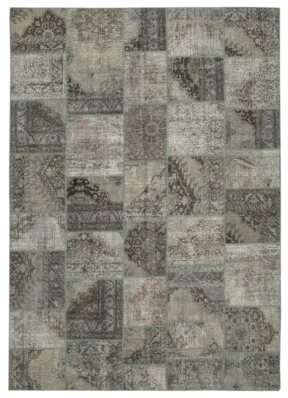 8x12 Grey Patchwork Rug- 28876