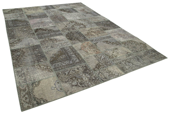 8x12 Grey Patchwork Rug- 28876