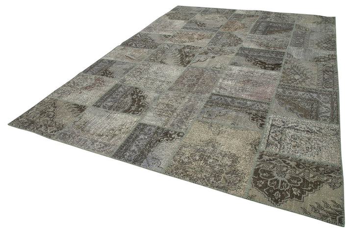8x12 Grey Patchwork Rug- 28876