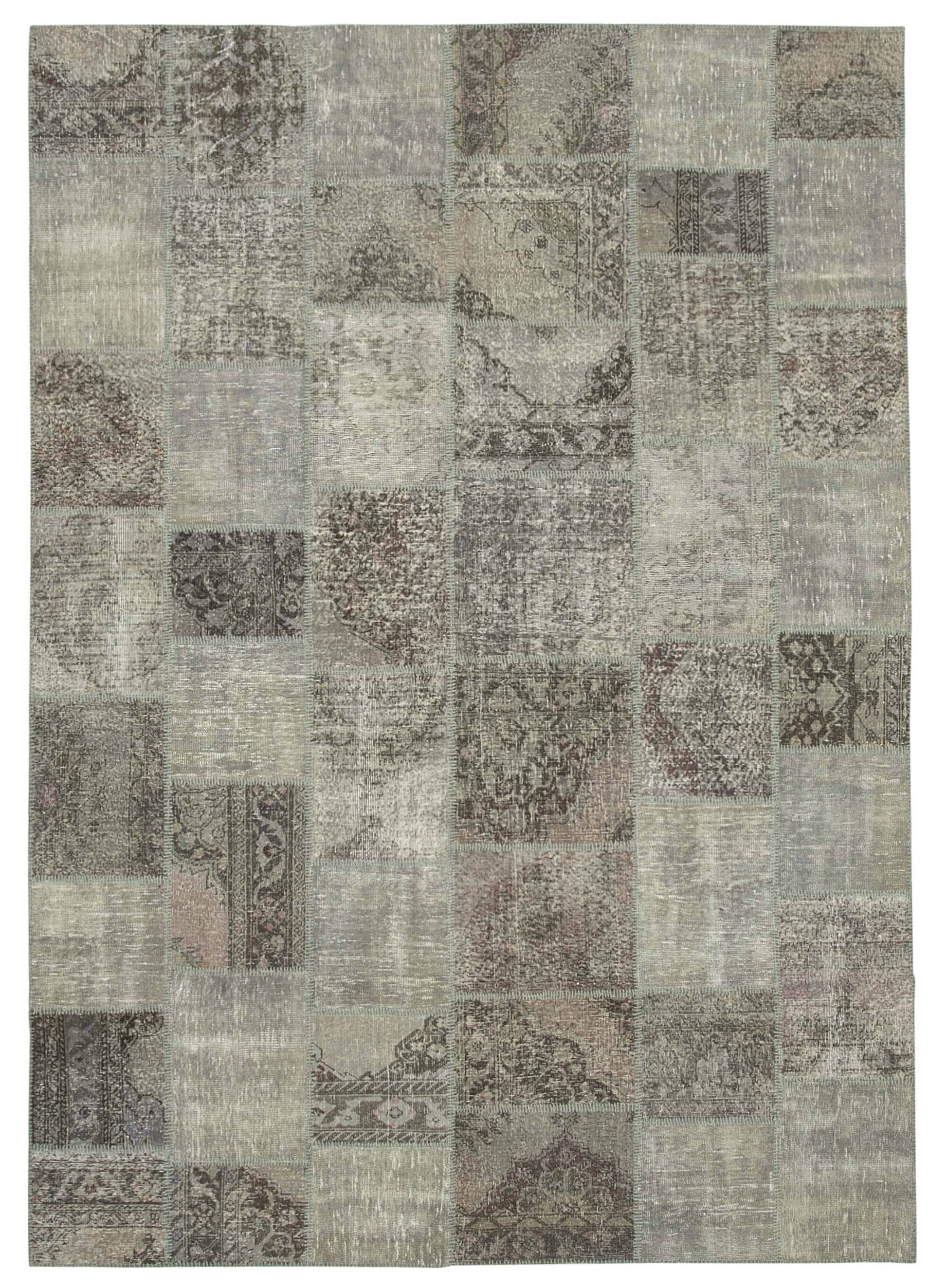 8x12 Grey Patchwork Rug- 28879