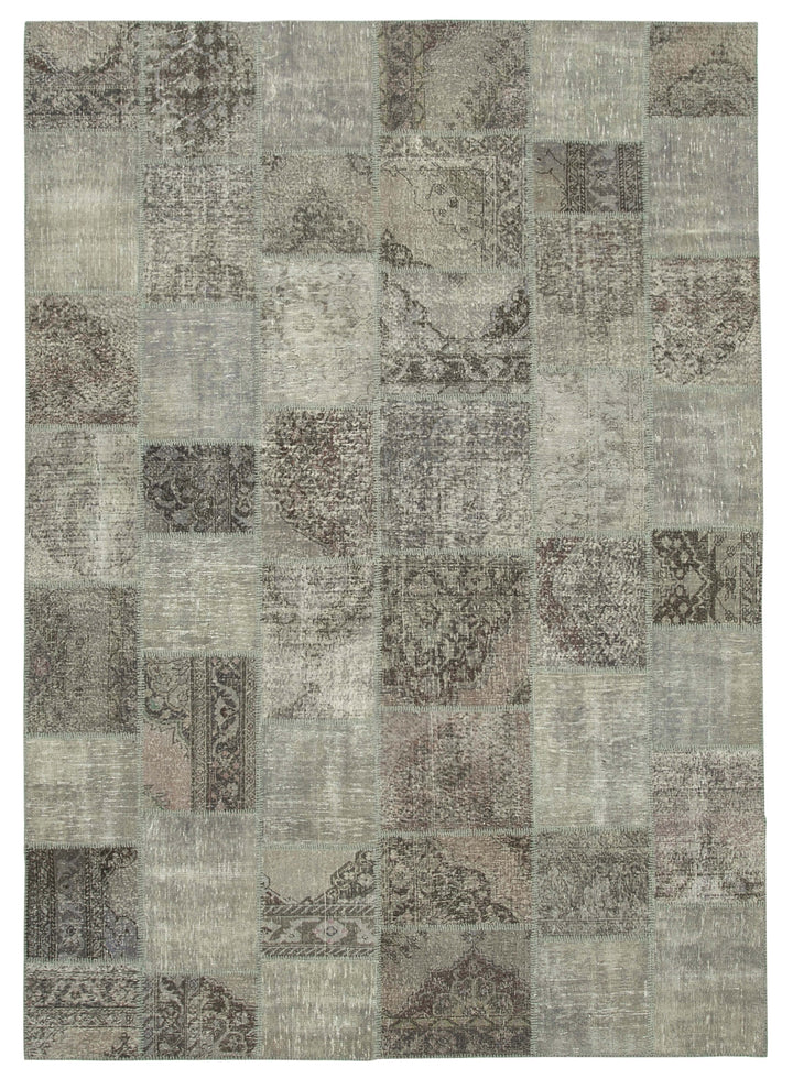 8x12 Grey Patchwork Rug- 28879