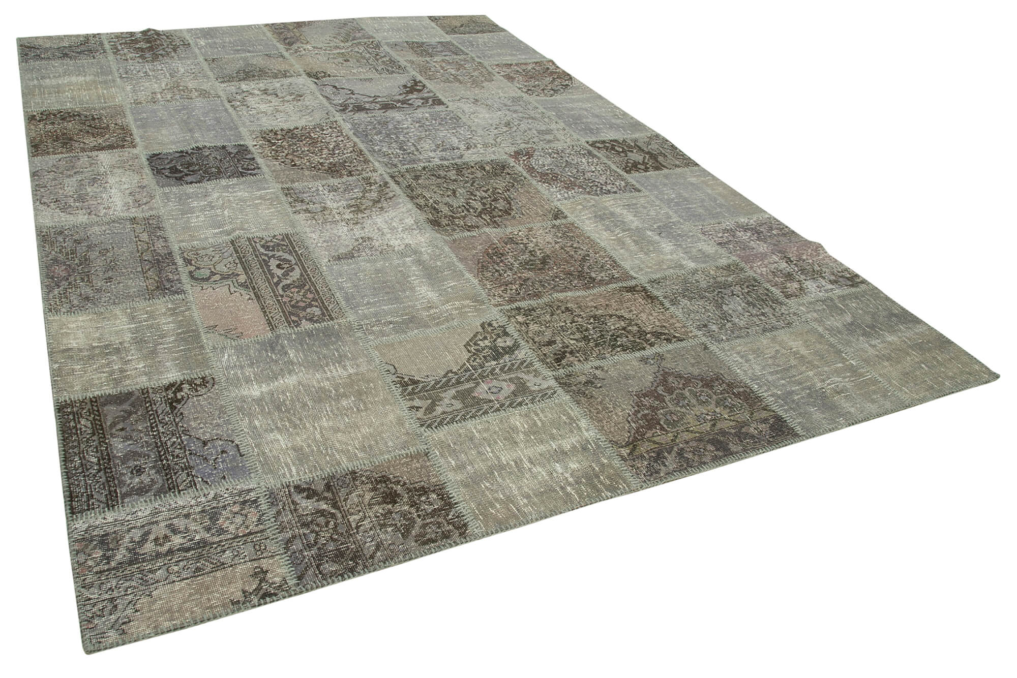 8x12 Grey Patchwork Rug- 28879