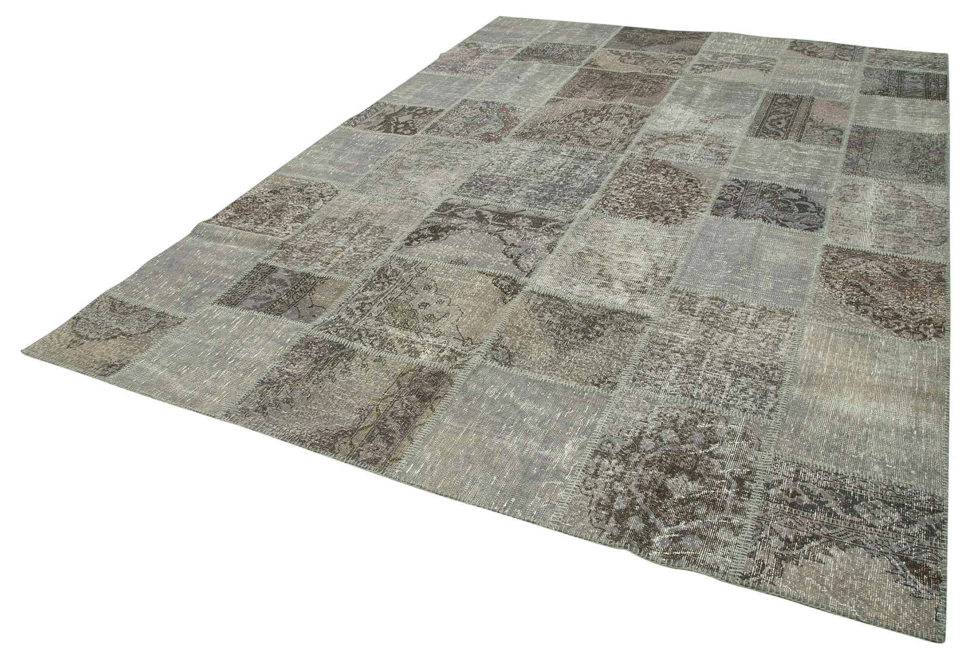 8x12 Grey Patchwork Rug- 28879