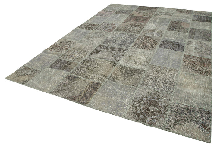 8x12 Grey Patchwork Rug- 28879