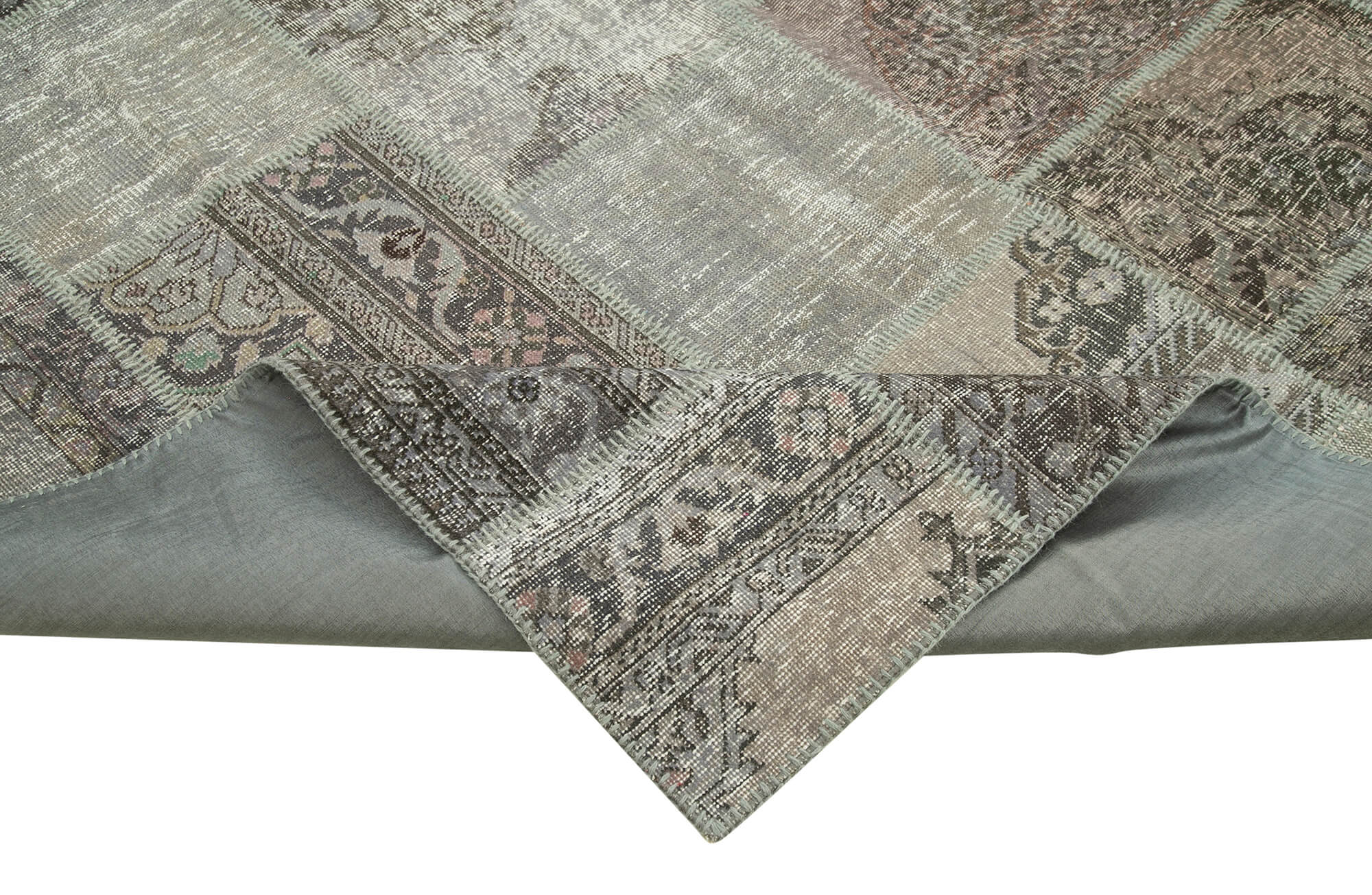 8x12 Grey Patchwork Rug- 28879