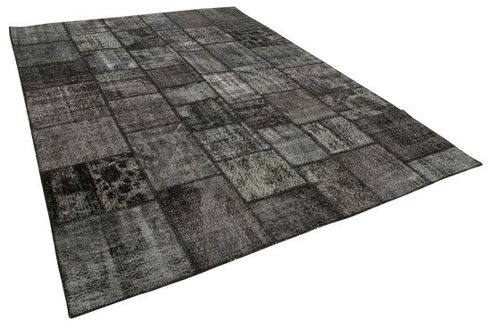 8x11 Black Patchwork Rug- 28880