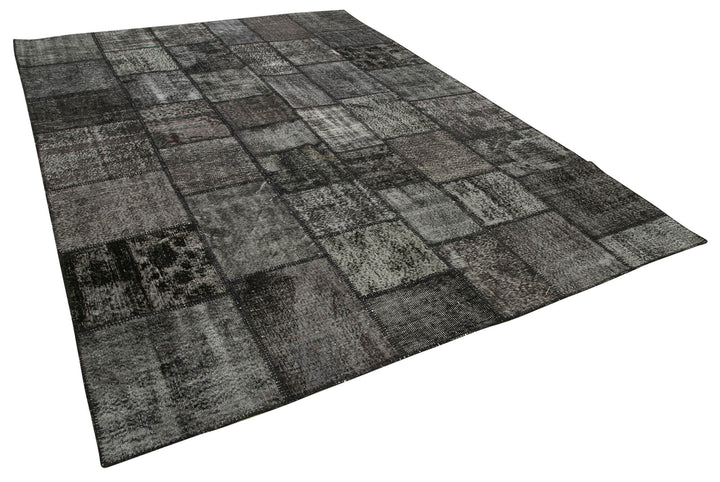 8x11 Black Patchwork Rug- 28880