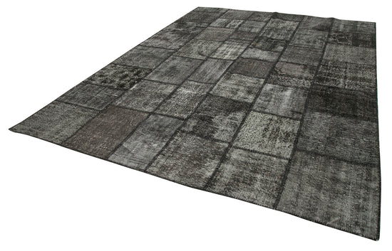 8x11 Black Patchwork Rug- 28880