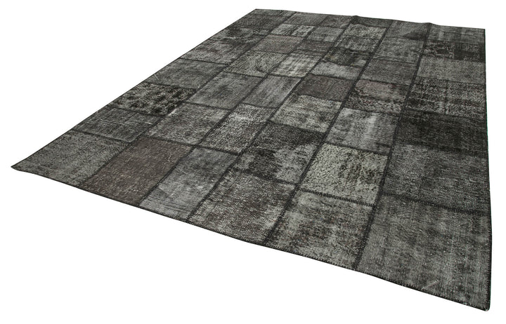 8x11 Black Patchwork Rug- 28880