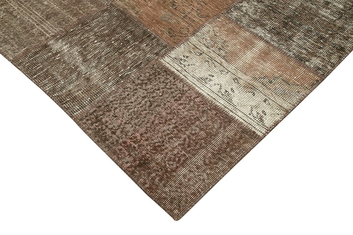 8x12 Brown Patchwork Rug- 28882