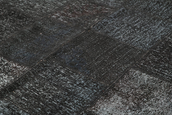 8x12 Black Patchwork Rug- 28884