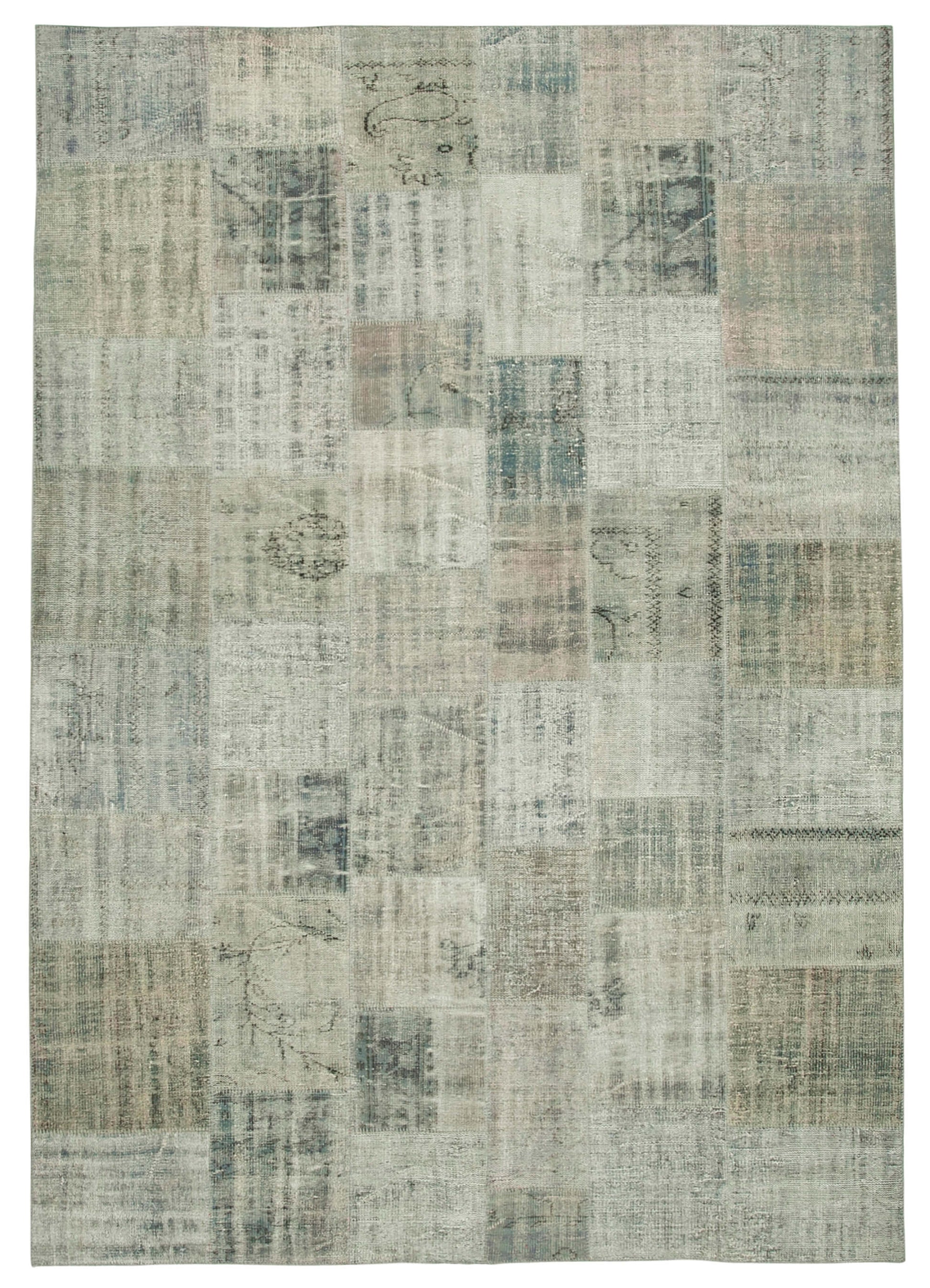 8x12 Blue Patchwork Rug- 28888