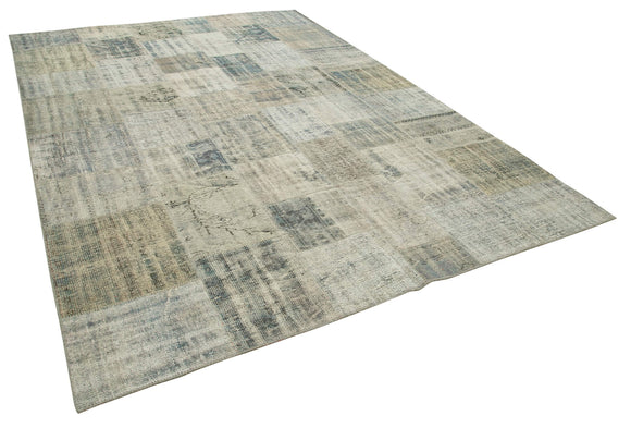 8x12 Blue Patchwork Rug- 28888
