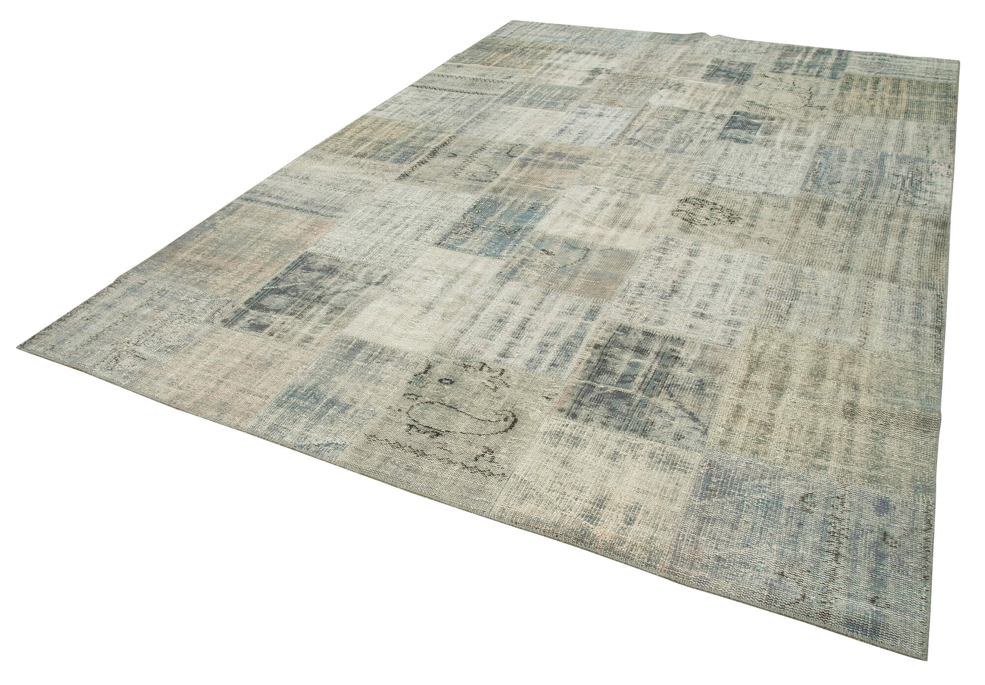 8x12 Blue Patchwork Rug- 28888